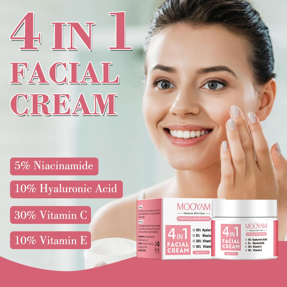 Crème hydratante visage anti-âge à l'acide hyaluronique